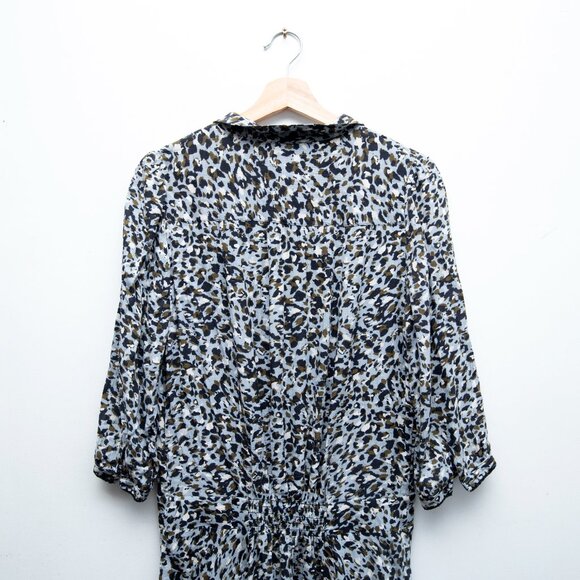 Zadig & Voltaire Leopard Knee Length Dress Raspail Leo Crinkle Dress - Picture 8 of 10